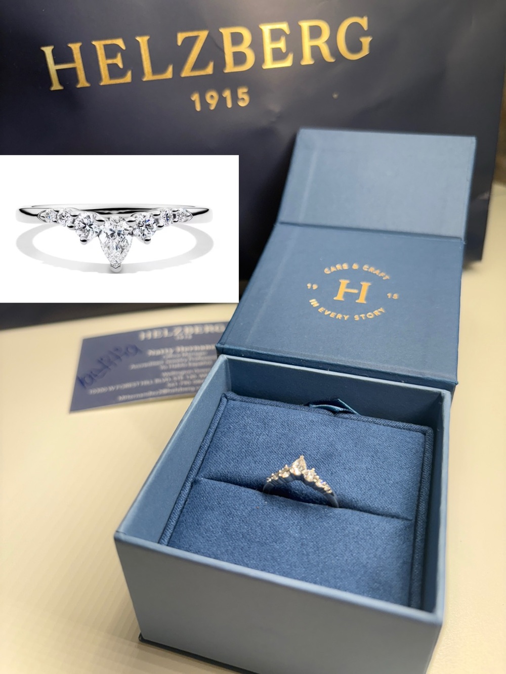 Helzberg Diamonds Lab Grown Diamond Chevron Contour Band 14K White Gold